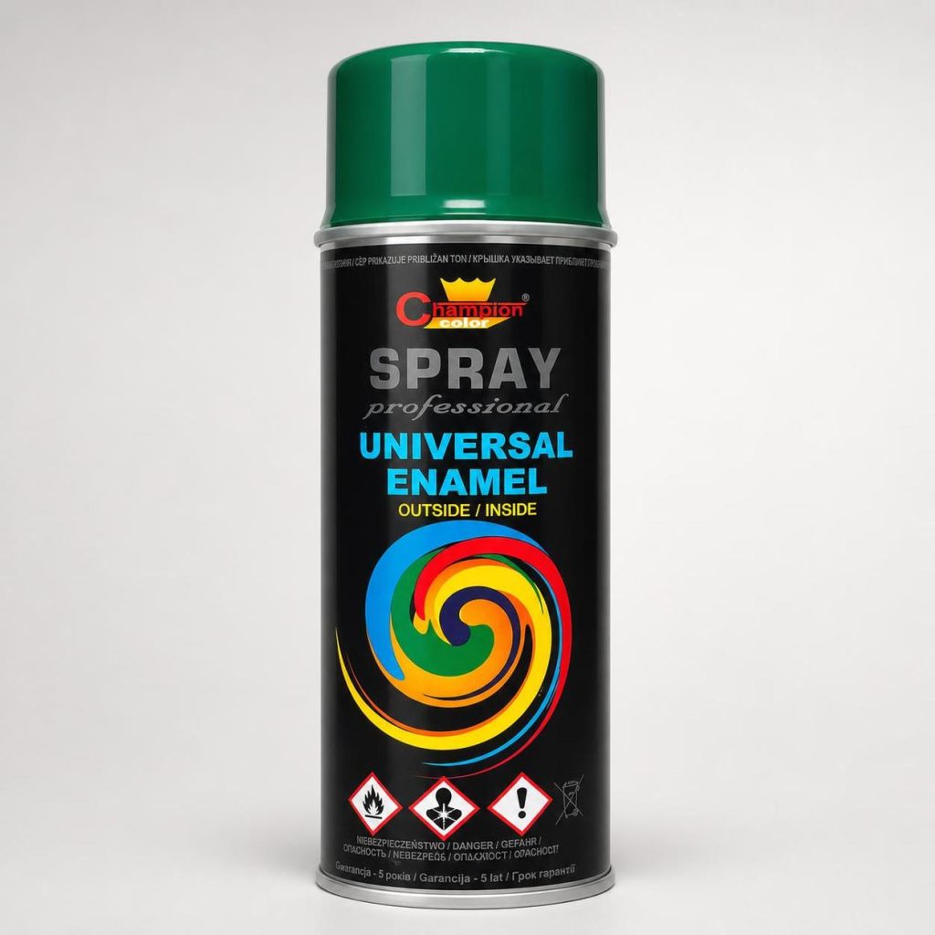 Farbspray RAL6005 Gruen 400 ml fuer Gabionokzaun und Metallzaun