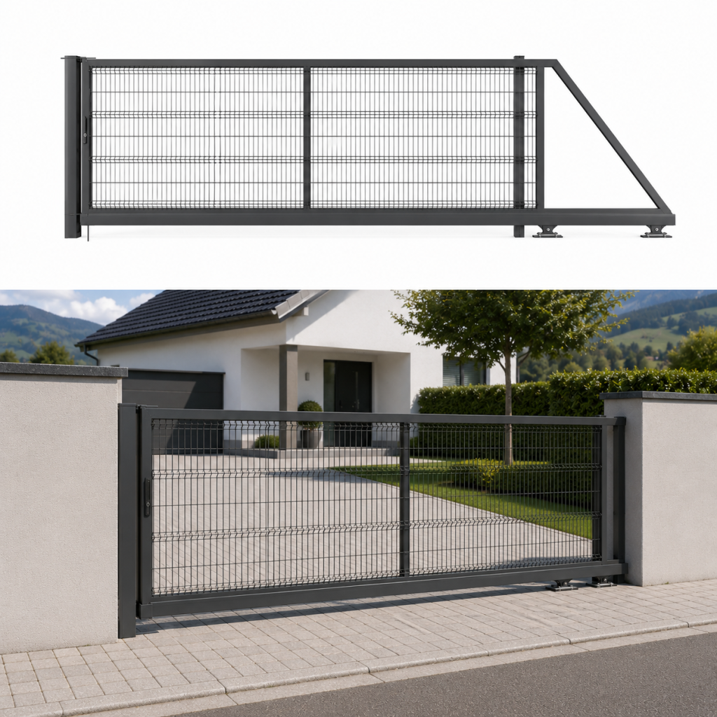 Önhordó tolókapu, 2D panel
