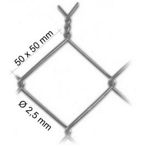 Négyzethálós drótfonat ZN STRONG, szem 50 × 50 mm